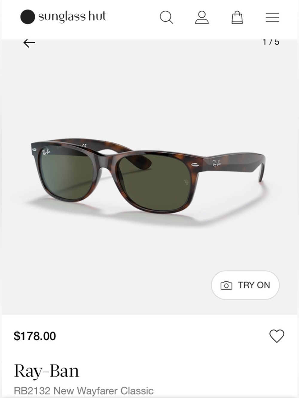 Rayban New Wayfarer Classic Sunglasses